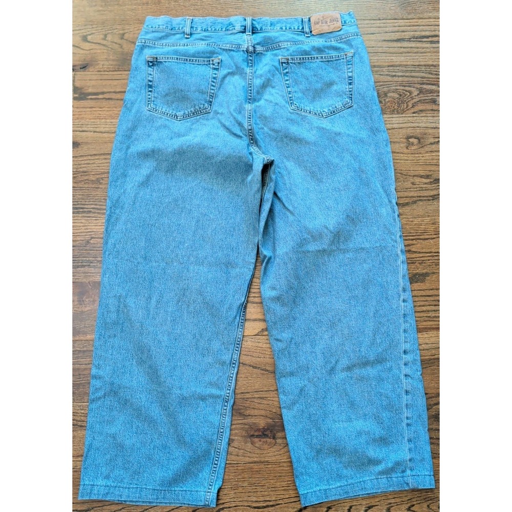 Vintage GAP Jeans Mens 42x30 Wide Leg Baggy Skater Faded Grunge Y2K Stove Pipe - Picture 6 of 7